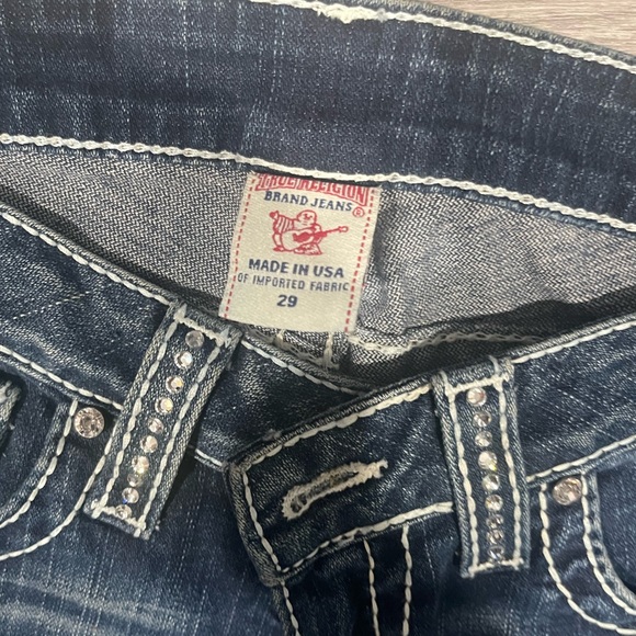 True Religion Jeans With Sworski Crustal Like new - Picture 3 of 6